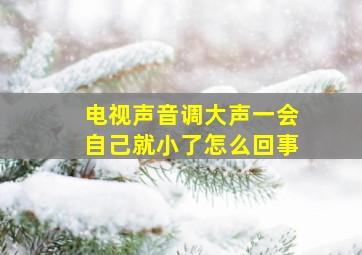 电视声音调大声一会自己就小了怎么回事