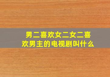 男二喜欢女二女二喜欢男主的电视剧叫什么