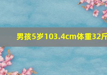 男孩5岁103.4cm体重32斤