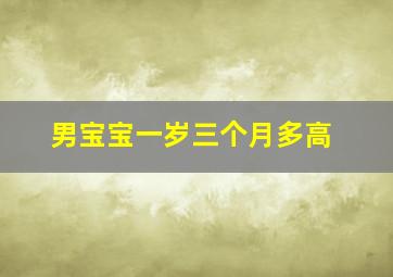 男宝宝一岁三个月多高