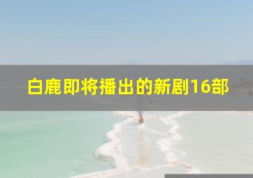 白鹿即将播出的新剧16部