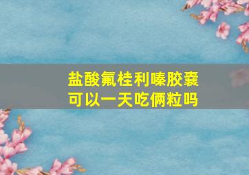 盐酸氟桂利嗪胶嚢可以一天吃俩粒吗