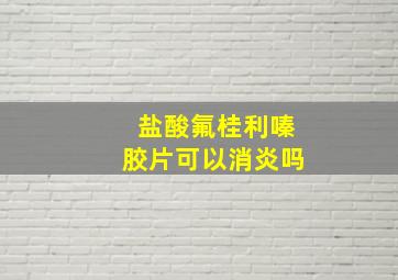 盐酸氟桂利嗪胶片可以消炎吗