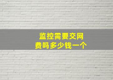 监控需要交网费吗多少钱一个