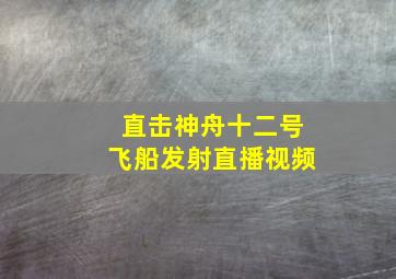 直击神舟十二号飞船发射直播视频