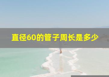 直径60的管子周长是多少