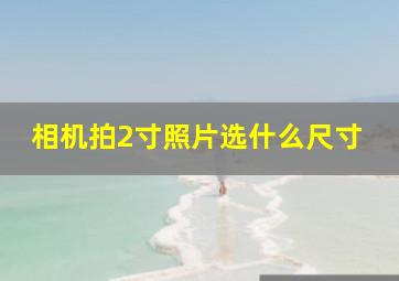 相机拍2寸照片选什么尺寸