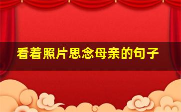 看着照片思念母亲的句子