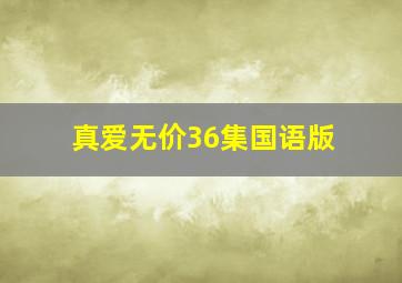 真爱无价36集国语版