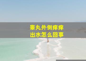 睾丸外侧痒痒出水怎么回事