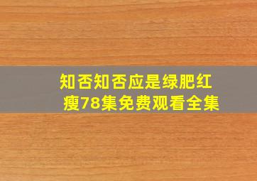 知否知否应是绿肥红瘦78集免费观看全集