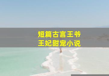 短篇古言王爷王妃甜宠小说