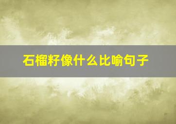 石榴籽像什么比喻句子