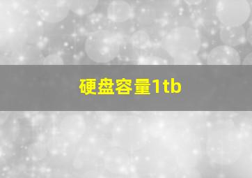 硬盘容量1tb