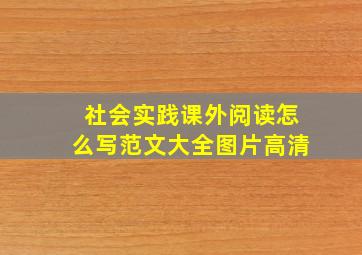 社会实践课外阅读怎么写范文大全图片高清