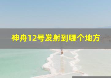 神舟12号发射到哪个地方