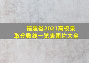 福建省2021高校录取分数线一览表图片大全