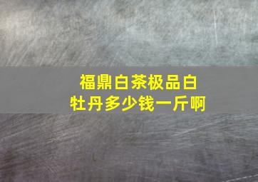 福鼎白茶极品白牡丹多少钱一斤啊