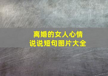 离婚的女人心情说说短句图片大全