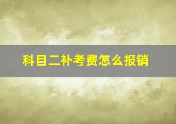 科目二补考费怎么报销