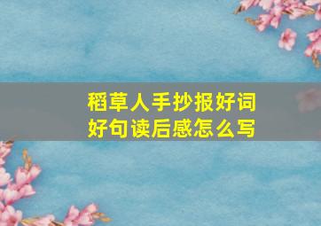 稻草人手抄报好词好句读后感怎么写