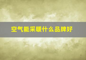 空气能采暖什么品牌好