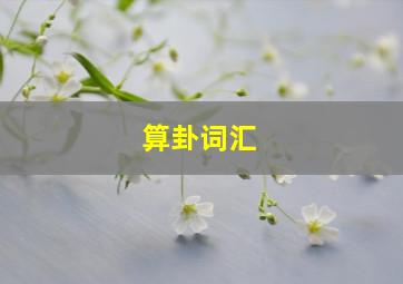 算卦词汇