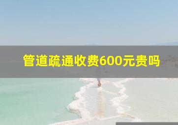 管道疏通收费600元贵吗