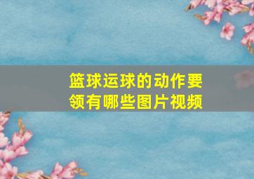 篮球运球的动作要领有哪些图片视频