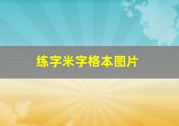 练字米字格本图片