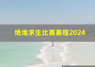 绝地求生比赛赛程2024