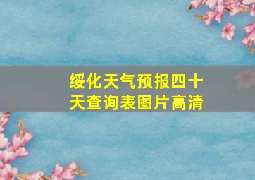 绥化天气预报四十天查询表图片高清