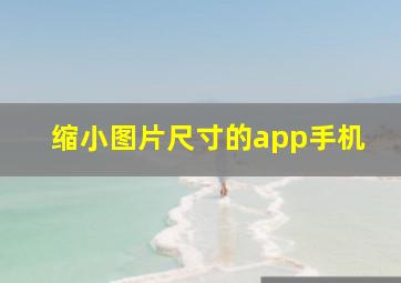 缩小图片尺寸的app手机