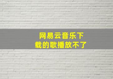 网易云音乐下载的歌播放不了