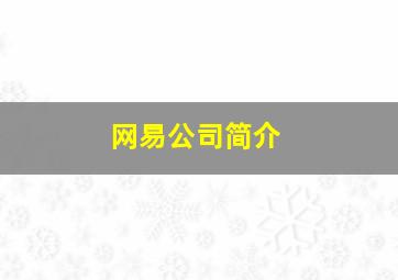 网易公司简介