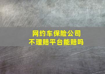 网约车保险公司不理赔平台能赔吗