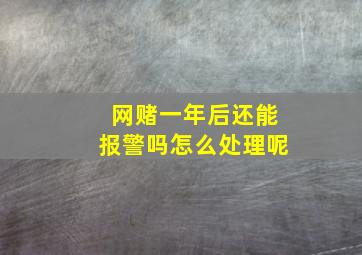 网赌一年后还能报警吗怎么处理呢