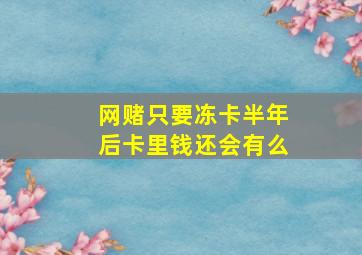 网赌只要冻卡半年后卡里钱还会有么