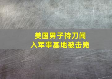 美国男子持刀闯入军事基地被击毙