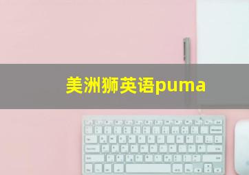 美洲狮英语puma