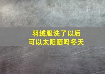 羽绒服洗了以后可以太阳晒吗冬天