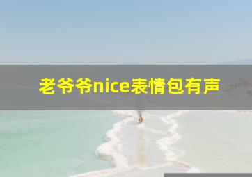 老爷爷nice表情包有声