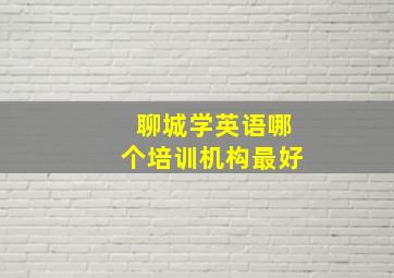 聊城学英语哪个培训机构最好