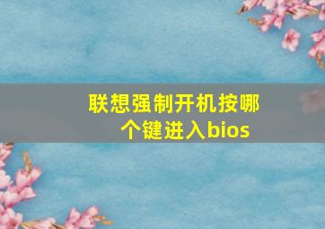 联想强制开机按哪个键进入bios