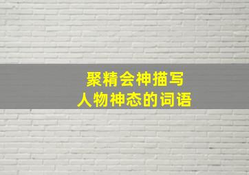 聚精会神描写人物神态的词语