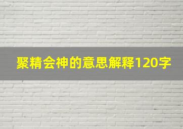 聚精会神的意思解释120字