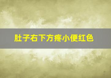 肚子右下方疼小便红色