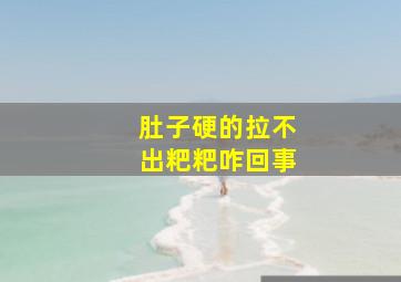 肚子硬的拉不出粑粑咋回事