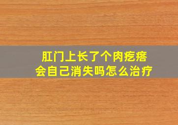 肛门上长了个肉疙瘩会自己消失吗怎么治疗