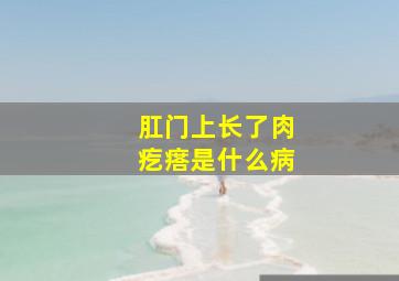 肛门上长了肉疙瘩是什么病